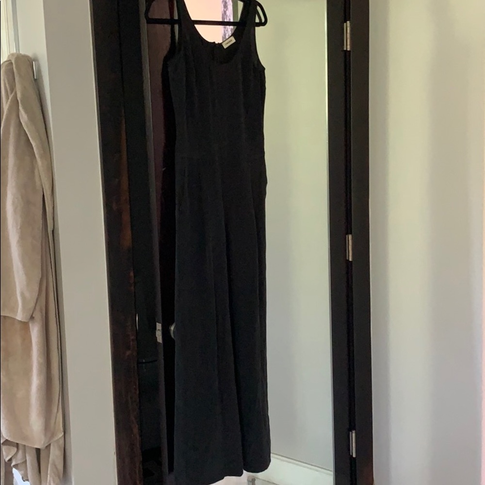 L’agence Black silk wide leg jumpsuit